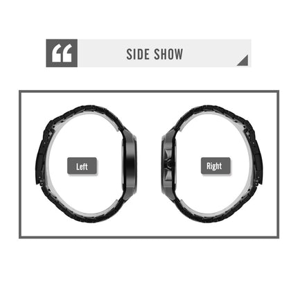 SKMEI 1712 Dual Time LED Digital Display Luminous Stainless Steel Strap Electronic Watch