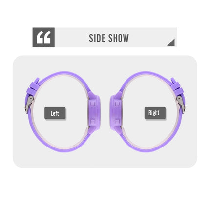 SKMEI 1721 Triplicate Round Dial LED Digital Display Luminous Silicone Strap Electronic Watch