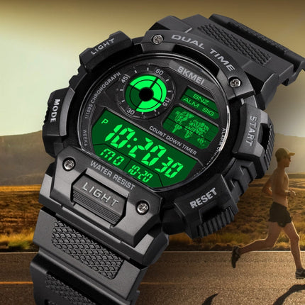 SKMEI 1723 Dual Time LED Digital Display Timing Luminous Electronic Watch