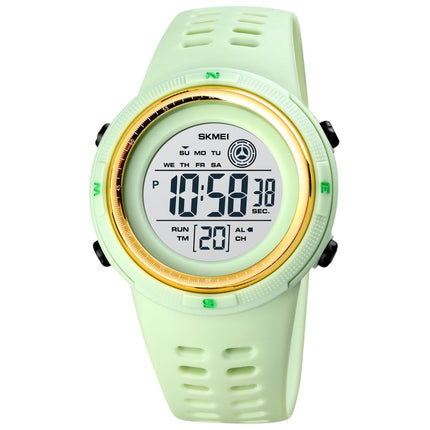 SKMEI 1773 Triplicate Round LED Dual Time Digital Display Colorful Backlight Electronic Watch