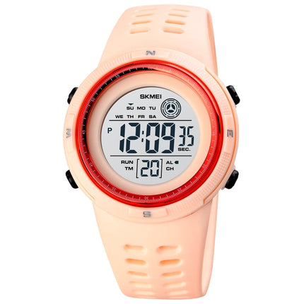 SKMEI 1773 Triplicate Round LED Dual Time Digital Display Colorful Backlight Electronic Watch