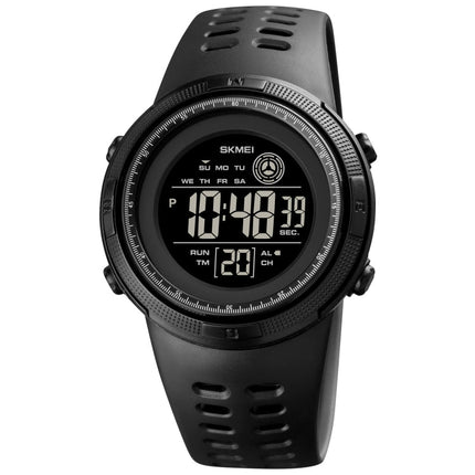 SKMEI 1773 Triplicate Round LED Dual Time Digital Display Colorful Backlight Electronic Watch
