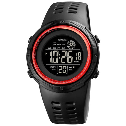 SKMEI 1773 Triplicate Round LED Dual Time Digital Display Colorful Backlight Electronic Watch