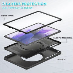 Shockproof TPU + PC Protective Case with 360 Degree Rotation Foldable Handle Grip Holder & Pen Slot, For Samsung Galaxy Tab S8+ / Tab S8 Plus /  Tab S7 FE / Tab S7+/S7 FE 12.4 inch T970, For Samsung Galaxy Tab S8 / Galaxy Tab S7 870