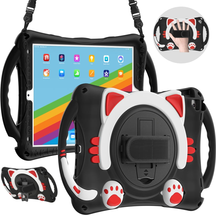 Cute Cat King Kids Shockproof EVA Protective Case with Holder & Shoulder Strap & Handle, For iPad 10.2 2021 / 2020 / 2019 / Pro 10.5 / Air 10.5