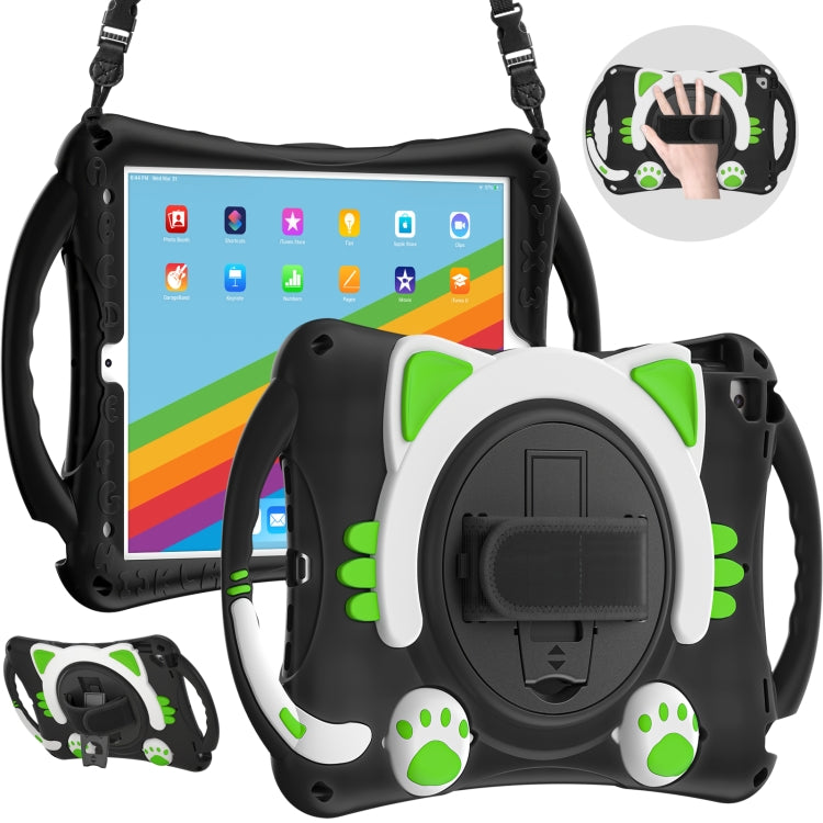 Cute Cat King Kids Shockproof EVA Protective Case with Holder & Shoulder Strap & Handle, For iPad 10.2 2021 / 2020 / 2019 / Pro 10.5 / Air 10.5