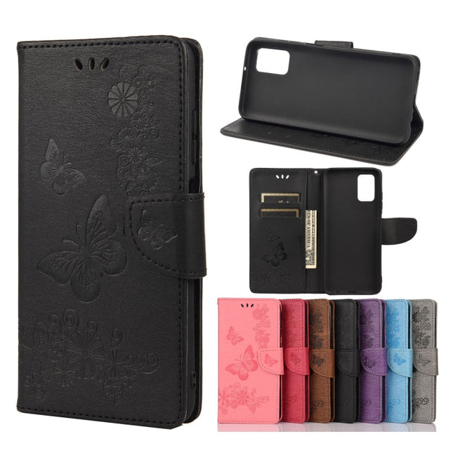 Vintage Embossed Floral Butterfly Pattern Horizontal Flip Leather Case with Card Slot & Holder & Wallet & Lanyard, For Samsung Galaxy A03s 164mm, For iPhone 13 mini, For iPhone 13
