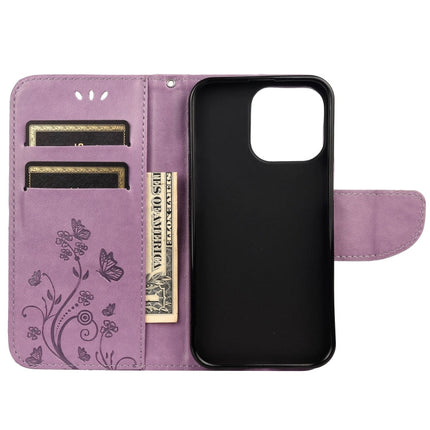 Butterfly Flower Pattern Horizontal Flip Leather Case with Holder & Card Slots & Wallet, For iPhone 13 Pro, For iPhone 13 Pro Max