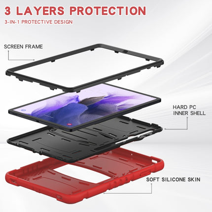3-Layer Protection Screen Frame + PC + Silicone Shockproof Combination Case with Holder