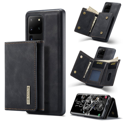 DG.MING M1 Series 3-Fold Multi Card Wallet  Back Cover Shockproof Case with Holder Function