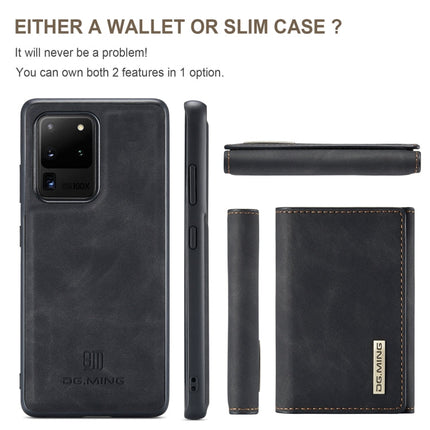 DG.MING M1 Series 3-Fold Multi Card Wallet  Back Cover Shockproof Case with Holder Function, For Samsung Galaxy S20 Ultra, For Samsung Galaxy S20+