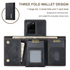 DG.MING M1 Series 3-Fold Multi Card Wallet  Back Cover Shockproof Case with Holder Function, For Samsung Galaxy S20 Ultra, For Samsung Galaxy S20+