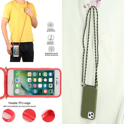Wheat Straw Material + TPU Shockproof Case with Neck Lanyard, For iPhone 13 Pro Max