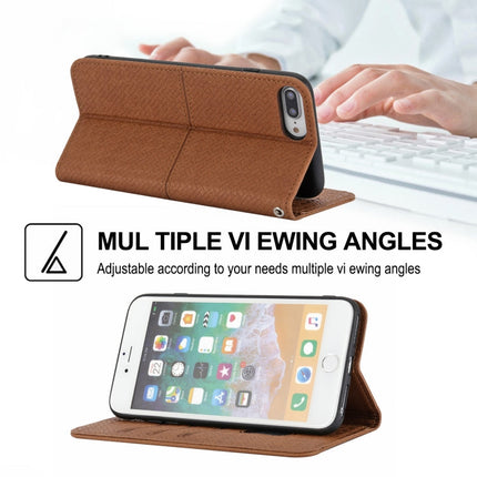 Woven Texture Stitching Magnetic Horizontal Flip PU Leather Case with Holder & Card Slots & Wallet & Lanyard, For iPhone 8 Plus / 7 Plus, For iPhone 11, For iPhone 11 Pro, For iPhone 11 Pro Max