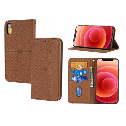 Woven Texture Stitching Magnetic Horizontal Flip PU Leather Case with Holder & Card Slots & Wallet & Lanyard, For iPhone 13 Pro, For iPhone 13 Pro Max, For iPhone SE 2022 / SE 2020 / 8 / 7, For iPhone XR