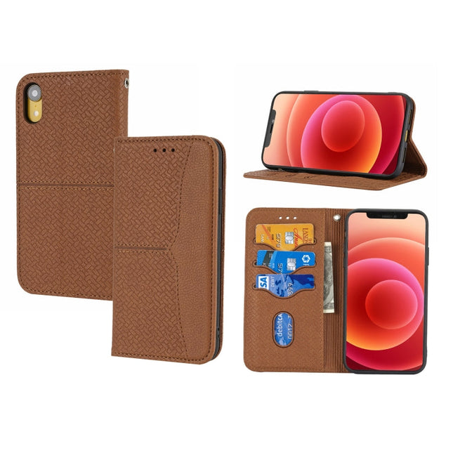Woven Texture Stitching Magnetic Horizontal Flip PU Leather Case with Holder & Card Slots & Wallet & Lanyard, For iPhone X / XS, For iPhone XS Max