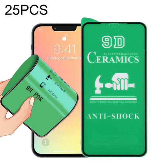 25 PCS 9D Full Screen Full Glue Ceramic Film, For iPhone 13 mini (25 PCS), For iPhone 13 / 13 Pro (25 PCS), For iPhone 13 Pro Max (25 PCS)