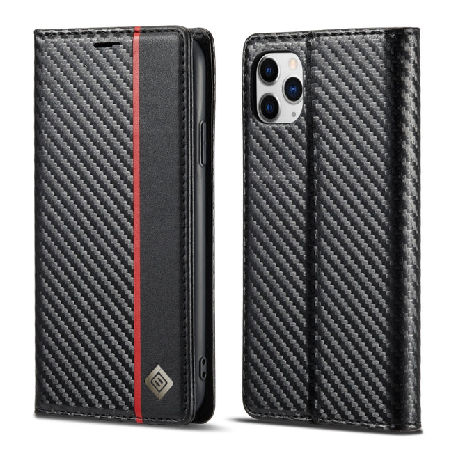 LC.IMEEKE Carbon Fiber PU + TPU Horizontal Flip Leather Case with Holder & Card Slot & Wallet, For iPhone 11, For iPhone 11 Pro, For iPhone 11 Pro Max, For iPhone 12 mini, For iPhone 12 / 12 Pro, For iPhone 12 Pro Max, For iPhone X / XS, For iPhone XR�...