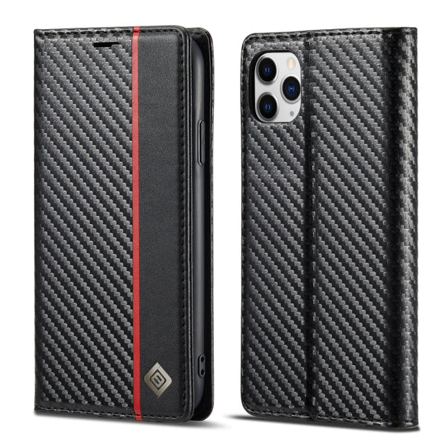 LC.IMEEKE Carbon Fiber PU + TPU Horizontal Flip Leather Case with Holder & Card Slot & Wallet, For iPhone 11, For iPhone 11 Pro, For iPhone 11 Pro Max, For iPhone 12 mini, For iPhone 12 / 12 Pro, For iPhone 12 Pro Max, For iPhone X / XS, For iPhone XR�...