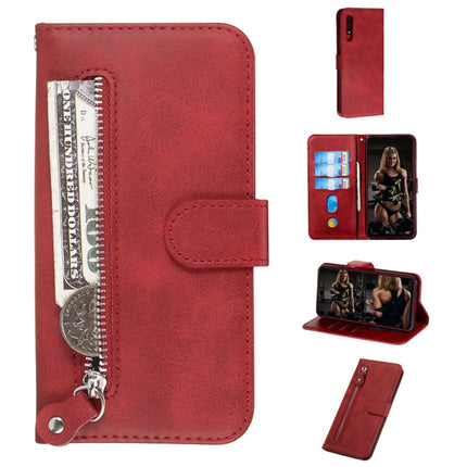 Fashion Calf Texture Zipper Horizontal Flip PU Leather Case, with Holder & Card Slots & Wallet, For Huawei Honor 9X / Honor 9X Pro