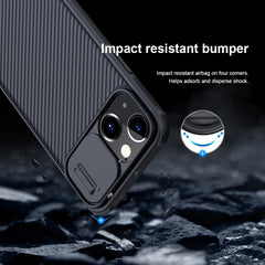 NILLKIN Black Mirror Pro Series Camshield Full Coverage Dust-proof Scratch Resistant Phone Case, For iPhone 13, For iPhone 13 Pro, For iPhone 13 Pro Max