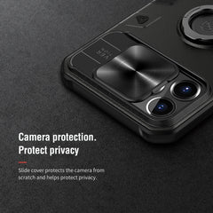 NILLKIN Shockproof CamShield Armor Protective Case with Invisible Ring Holder, For iPhone 13 Pro Max