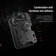 NILLKIN Shockproof CamShield Armor Protective Case with Invisible Ring Holder, For iPhone 13 Pro Max