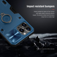 NILLKIN Shockproof CamShield Armor Protective Case with Invisible Ring Holder, For iPhone 13 Pro Max