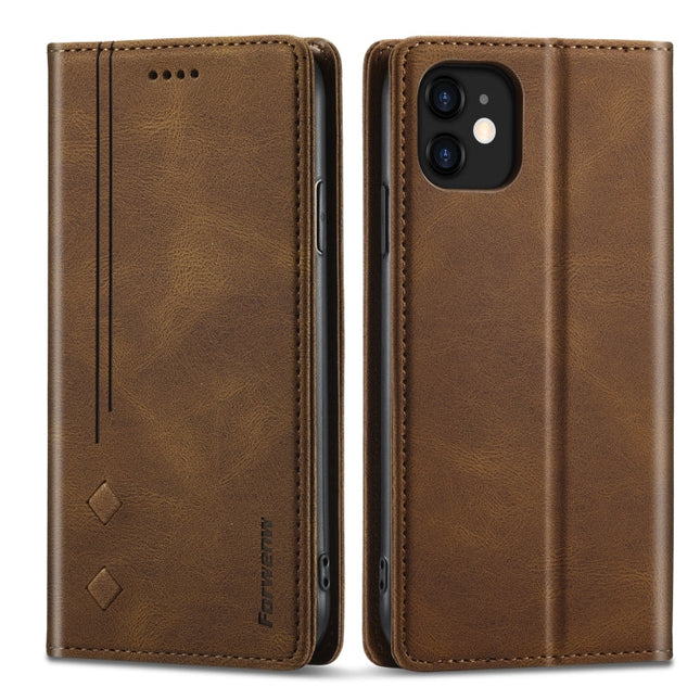 Forwenw F2 Series Magnetic Horizontal Flip Leather Case with Holder & Card Slots & Wallet
