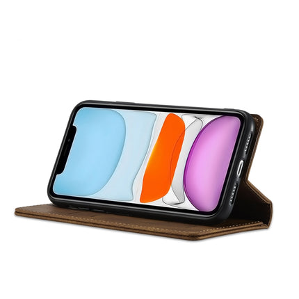 Forwenw F2 Series Magnetic Horizontal Flip Leather Case with Holder & Card Slots & Wallet