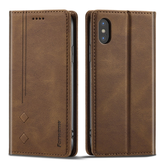 Forwenw F2 Series Magnetic Horizontal Flip Leather Case with Holder & Card Slots & Wallet, For iPhone XR, For iPhone XS Max