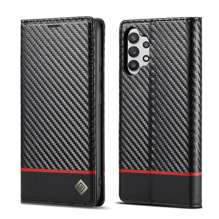 LC.IMEEKE Carbon Fiber PU + TPU Horizontal Flip Leather Case with Holder & Card Slot & Wallet, For Samsung Galaxy A12 5G, For Samsung Galaxy A22 4G, For Samsung Galaxy A22 5G, For Samsung Galaxy A32 4G, For Samsung Galaxy A51 4G / M40s�����������������...