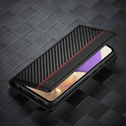 LC.IMEEKE Carbon Fiber PU + TPU Horizontal Flip Leather Case with Holder & Card Slot & Wallet For Samsung Galaxy A32 5G(Vertical Black), For Samsung Galaxy A32 5G