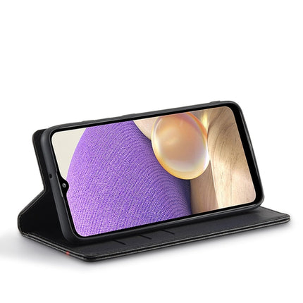 LC.IMEEKE Carbon Fiber PU + TPU Horizontal Flip Leather Case with Holder & Card Slot & Wallet For Samsung Galaxy A32 5G(Vertical Black), For Samsung Galaxy A32 5G