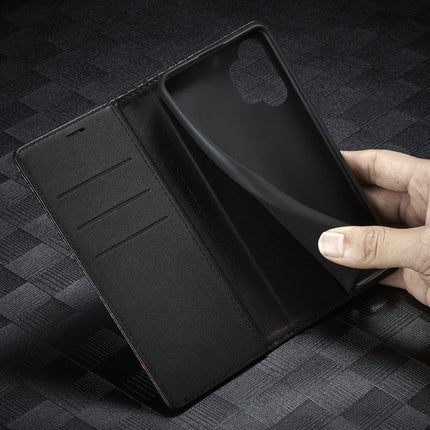 LC.IMEEKE Carbon Fiber PU + TPU Horizontal Flip Leather Case with Holder & Card Slot & Wallet For Samsung Galaxy A32 5G(Vertical Black), For Samsung Galaxy A32 5G