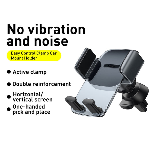 Baseus SUYK000101 Easy to Control Clamping Car Phone Holder Outlet Version, Outlet Version
