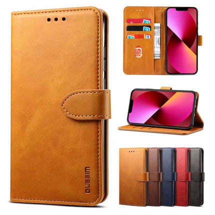 GUSSIM Business Style Horizontal Flip Leather Case with Holder & Card Slots & Wallet, For iPhone 13, For iPhone 13 Pro, For iPhone 13 Pro Max