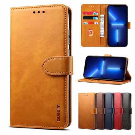 GUSSIM Business Style Horizontal Flip Leather Case with Holder & Card Slots & Wallet, For iPhone 13, For iPhone 13 Pro, For iPhone 13 Pro Max