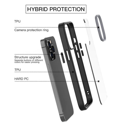 Ming Shield Hybrid Frosted Transparent PC + TPU Scratchproof Shockproof Case, For iPhone 13 mini, For iPhone 13, For iPhone 13 Pro