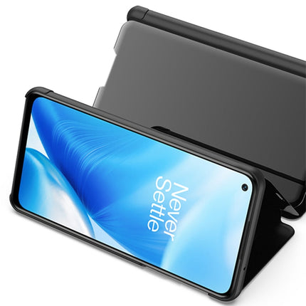 Plated Mirror Horizontal Flip Leather Case with Holder