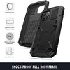 R-JUST Shockproof Waterproof Dust-proof Metal + Silicone Protective Case with Holder, For iPhone 13 mini, For iPhone 13, For iPhone 13 Pro, For iPhone 13 Pro Max