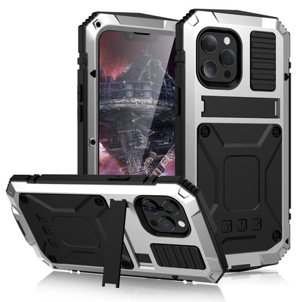 R-JUST Shockproof Waterproof Dust-proof Metal + Silicone Protective Case with Holder, For iPhone 13, For iPhone 13 Pro, For iPhone 13 Pro Max, For iPhone 13 mini