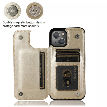 Butterflies Flowers Double Buckle PU + TPU Protective Case with Holder & Card Slots & Photo Frame, For iPhone 13 mini, For iPhone 13