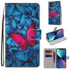 For iPhone 13 mini / Blue Red Butterfly
