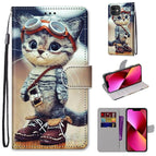 For iPhone 13 / Leather Shoes Cat