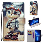 For iPhone 13 Pro / Leather Shoes Cat
