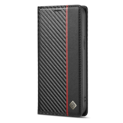LC.IMEEKE Carbon Fiber PU + TPU Horizontal Flip Leather Case with Holder & Card Slot & Wallet, For iPhone 13 mini, For iPhone 13, For iPhone 13 Pro, For iPhone 13 Pro Max
