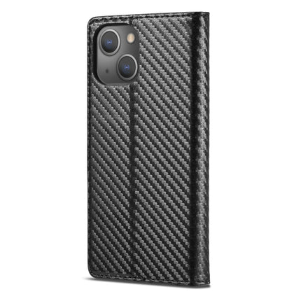 LC.IMEEKE Carbon Fiber PU + TPU Horizontal Flip Leather Case with Holder & Card Slot & Wallet, For iPhone 13 mini, For iPhone 13, For iPhone 13 Pro, For iPhone 13 Pro Max