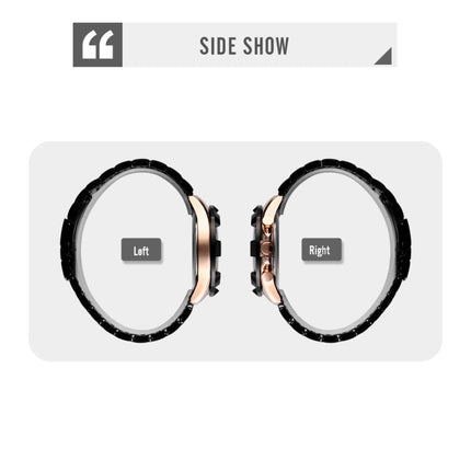 SKMEI 9192 Men Calendar Timing Stainless Steel Belt Luminous Quartz Watch