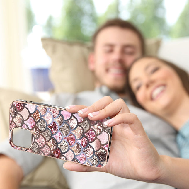 Electroplating Pattern IMD TPU Shockproof Case, For iPhone 13 mini, For iPhone 13, For iPhone 13 Pro, For iPhone 13 Pro Max